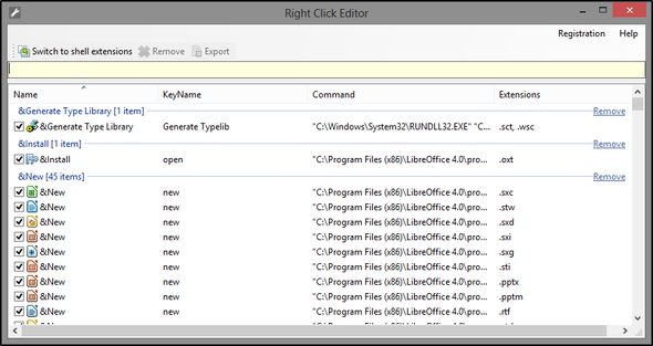 Редактор правой кнопкой мыши