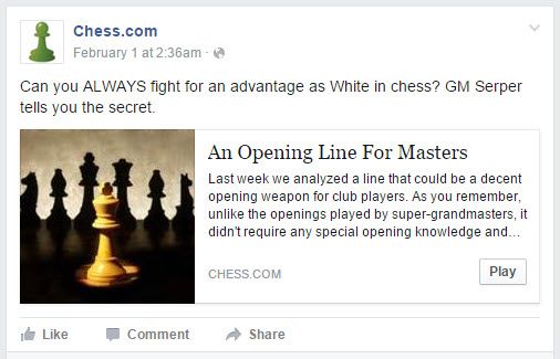 Шахматы в Фейсбуке