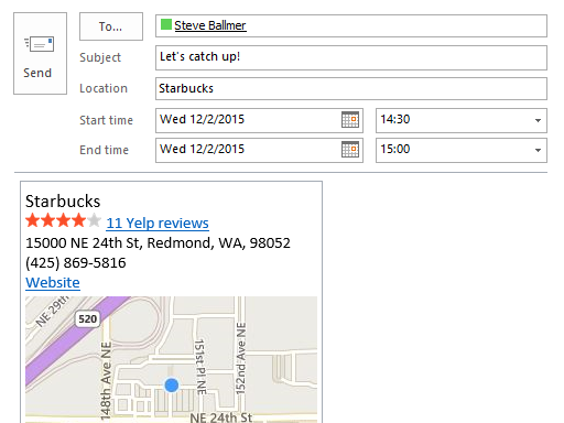 Bing поблизости перспективы