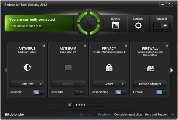 Оставайтесь в безопасности в сети с новым экраном Bitdefender Total Security 2013 [Дешевая распродажа] bitdefender 2013