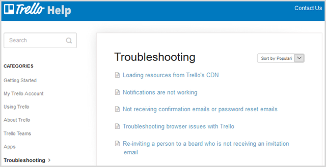 TrelloHelpSiteTroubleshooting