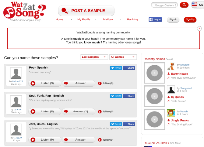 5 приложений, чтобы определить песню, напевая, нажав на клавиатуре или спрашивая других, идентифицируют песни watzatsong