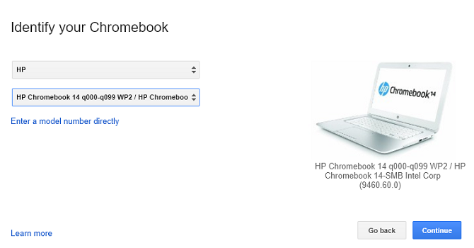 идентификация Chromebook