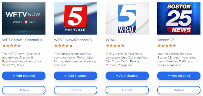 Местные новостные приложения США на Roku