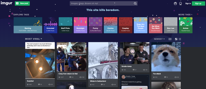 Скриншот Imgur