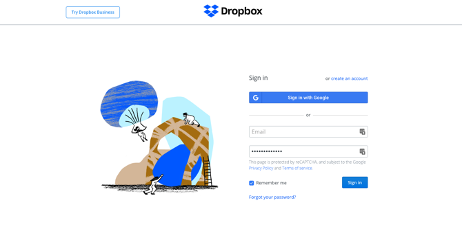 Скриншот Dropbox