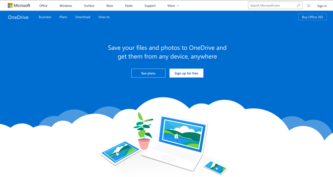 Скриншот OneDrive