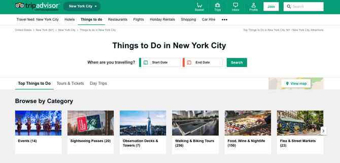 Скриншот TripAdvisor