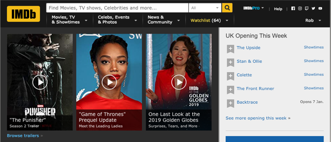 Скриншот IMDb