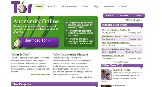 Скриншот Tor