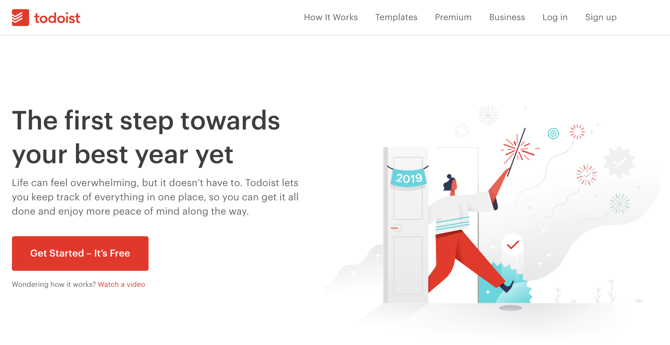 Домашняя страница Todoist