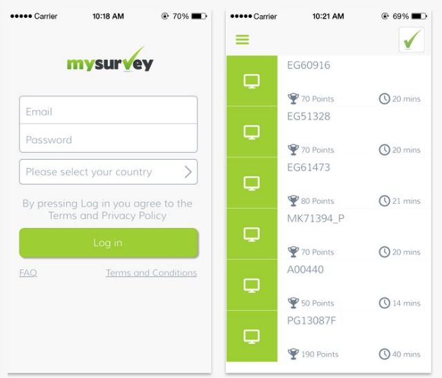 MySurvey приложение