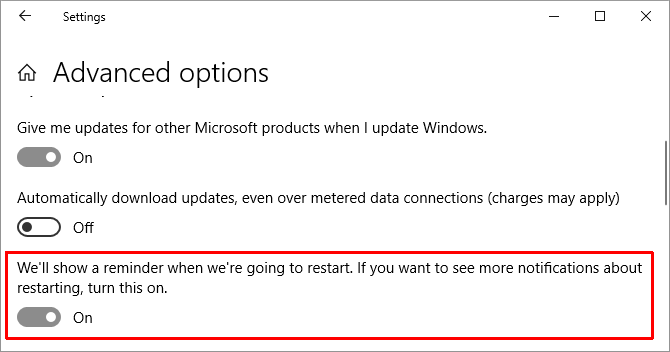 Windows 10 Windows Update Дополнительные параметры