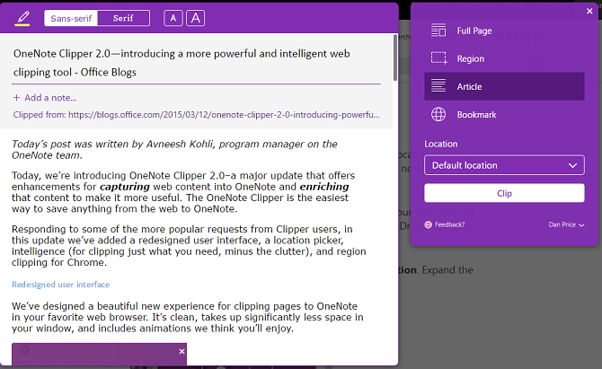 OneNote-webclipper