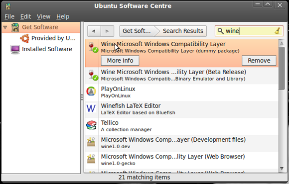 Установка Wine позволяет запускать программное обеспечение Windows в Linux