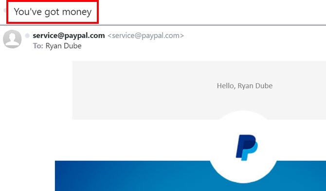 уведомление по электронной почте PayPal