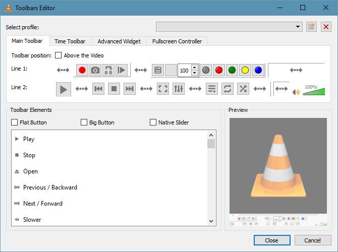 VLC-Interface-редактор