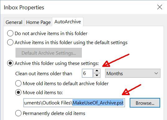 Как сделать резервную копию электронной почты Outlook с историей файлов Windows 10