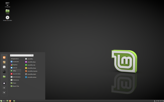Linux Mint рабочий стол