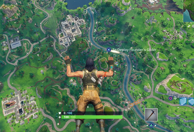 Fortnite-бой-Royale-парашют