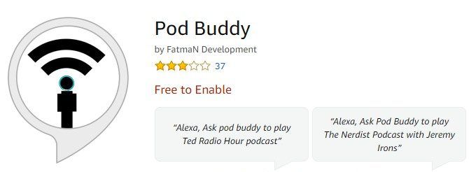 Pod Buddy для амазонок эхо-подкастов