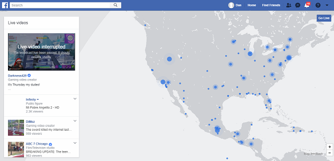 фейсбук живая карта