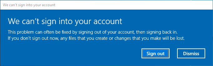 Можно't sign into your account