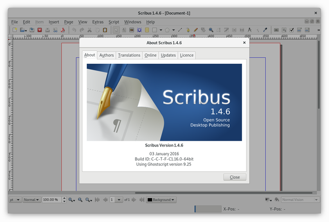 Настольная издательская программа Scribus для Linux