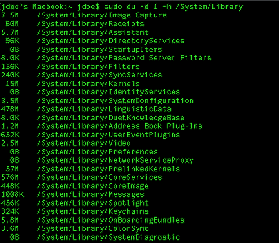 Bash Command du в действии
