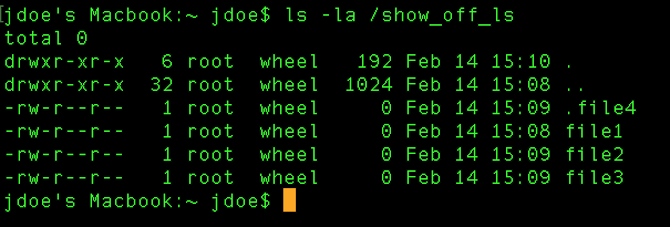 ls -la в действии