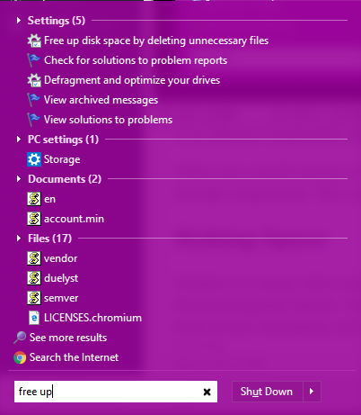 Windows 10 диск чистый поиск