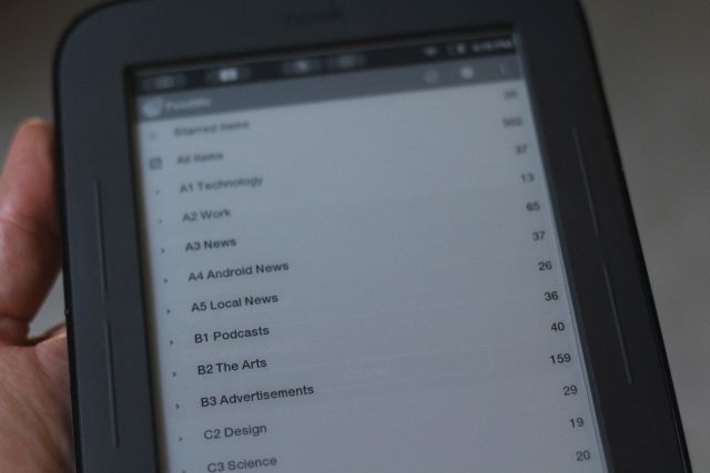 Пример экрана электронной бумаги