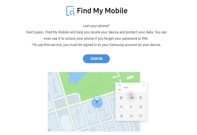 Samsung найти мой веб-сайт устройства