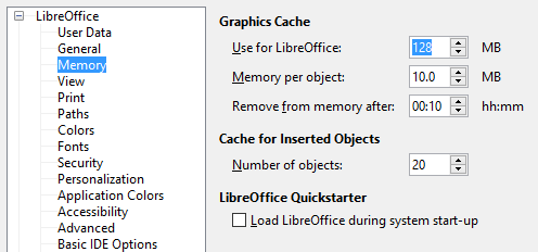 LibreOffice-зонд-скорости до производительность