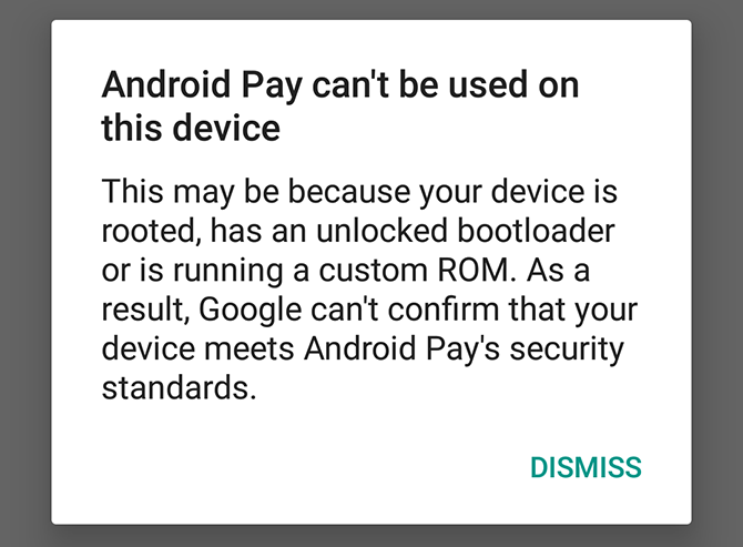 Android Pay заблокирован