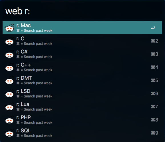 поиск на любом сайте Альфред рабочий процесс