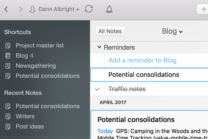 Ярлыки Evernote