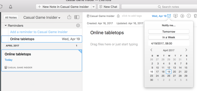 Управление проектами Evernote напомнило