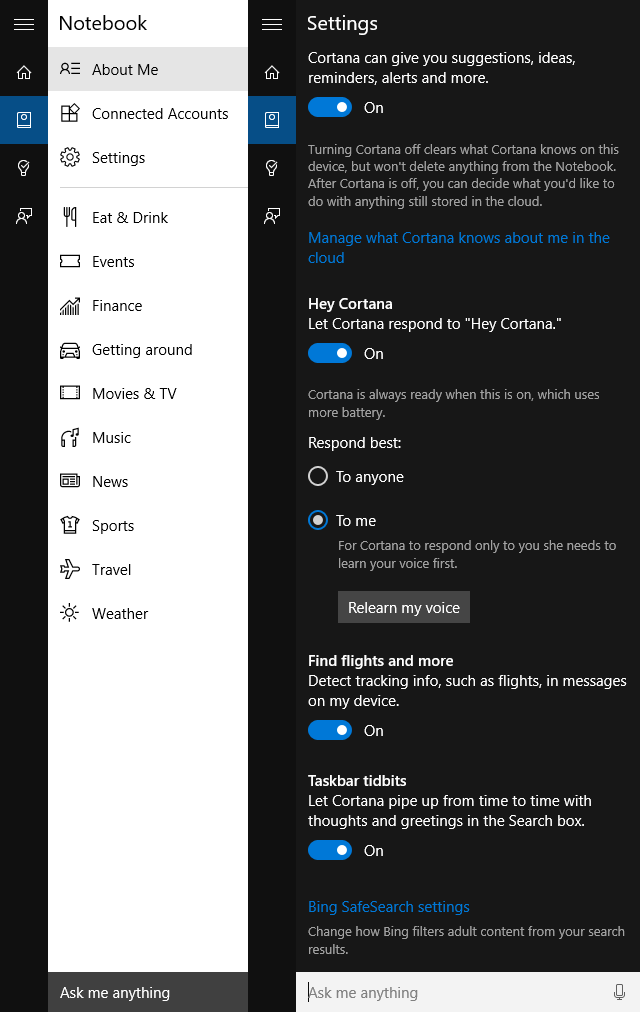 Ие-окна-Windows 10-Кортана-настройка-настройка