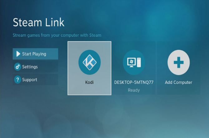 Значок Kodi после установки в Steam Link