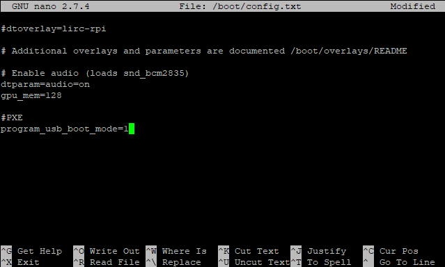 Установите режим загрузки, чтобы переключить Raspberry Pi на загрузку по сети