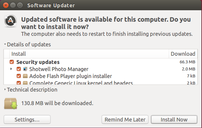 Ubuntu Software Updater Безопасность