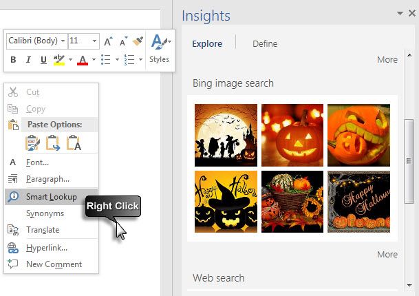 Microsoft Office 2016 - интеллектуальный поиск с Bing