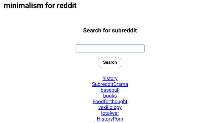 Минимализм для Reddit