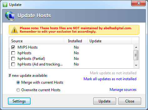 файл хостов Windows