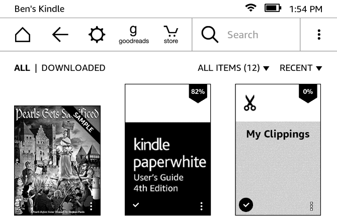 Как настроить и использовать Kindle Paperwhite 12 Библиотека Paperwhite