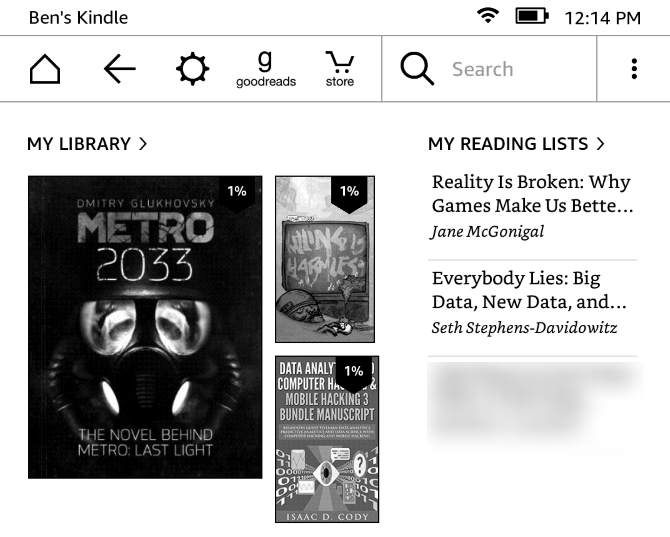 Как настроить и использовать Kindle Paperwhite 09 Главный экран Paperwhite