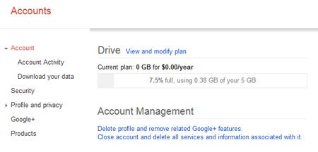 выйти из Google