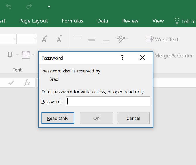 защитить паролем файл Excel