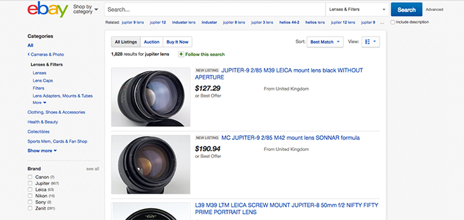 унаследованные линзы